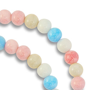 Abalorios de vidrio 8 mm Multicolor