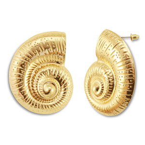 Pendientes trendy conchas Dorado