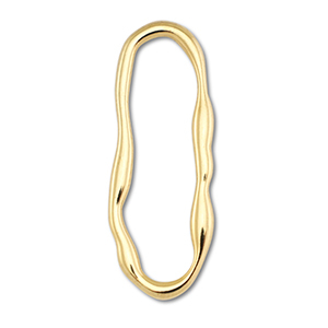 Fornituras Acero Inox entrepieza &oacute;valo Dorado