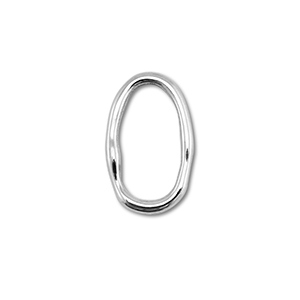 Fornituras Acero Inox entrepieza &oacute;valo Plateado