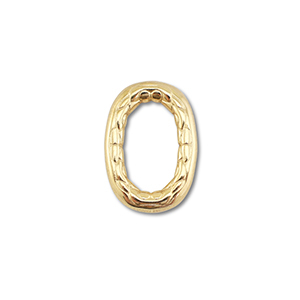 Fornituras Acero Inox entrepieza &oacute;valo Dorado