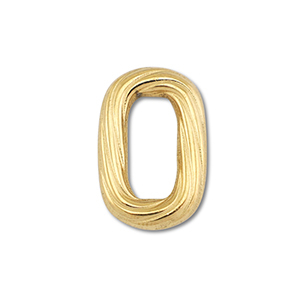 Fornituras Acero Inox entrepieza &oacute;valo Dorado