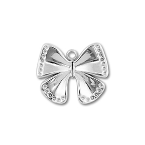 Colgantes Acero Inox mariposa Plateado