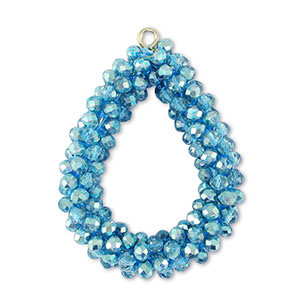 Colgantes faceteados gota Verde erin