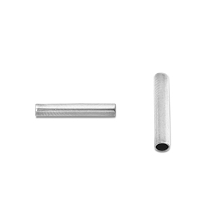 Abalorios Acero Inox tubo 5mm Plateado