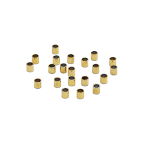 Abalorios Acero Inox chafas tubo 1.5mm Dorado