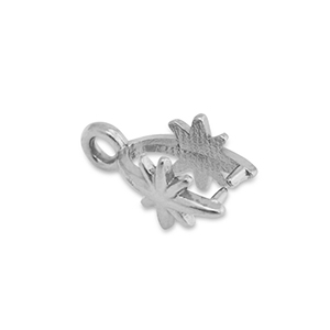 Fornituras Acero Inox enganche para colgante estrella Plateado