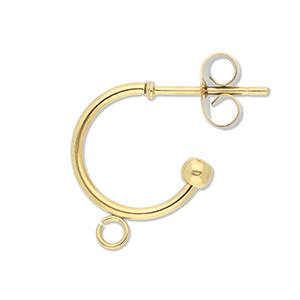 Fornituras Acero Inox pendientes criolla con anilla Dorado