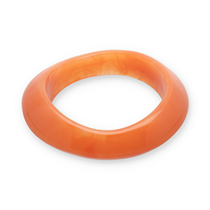 Pulseras bangle de resina Naranja flama