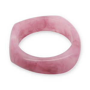 Pulseras bangle de resina Rosa malva
