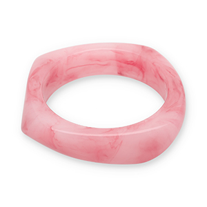 Pulseras bangle de resina Rosa