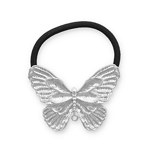 Accesorios para el pelo Coleteros para pelo con met&aacute;lico mariposa Plateado-negro