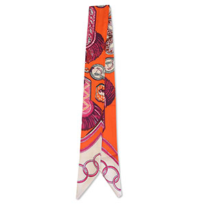 Bandana Pa&ntilde;uelo con patr&oacute;n Naranja-magenta-beige