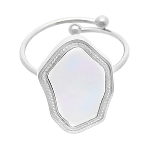 Anillos Acero Inox Plateado-blanco