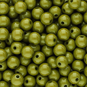 Abalorios acr&iacute;licos 6 mm brillante Verde oliva