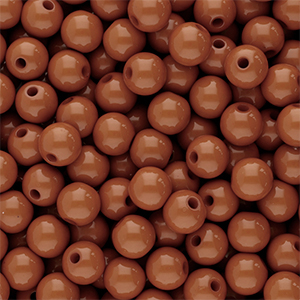 Abalorios acr&iacute;licos 6 mm brillante Marr&oacute;n co&ntilde;ac oscuro