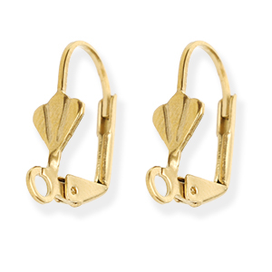 Fornituras Acero Inox cierre ballestilla concha con anilla Dorado