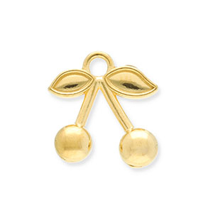 Colgantes Acero Inox cerezas Dorado