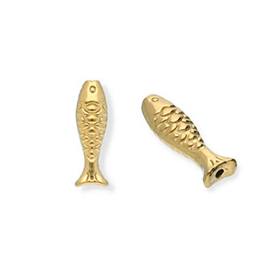 Abalorios Acero Inox pez Dorado