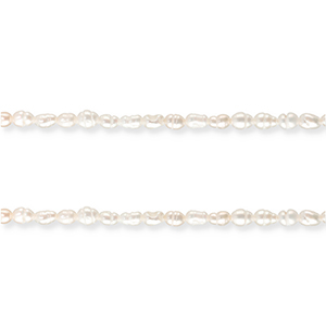 Perlas de agua dulce grano de arroz Blanco natural