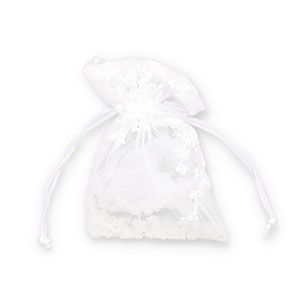 Bolso de organza flor Blanco