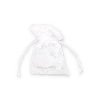 Bolso de organza flor Blanco