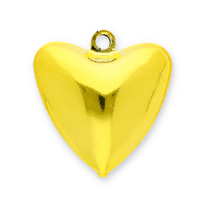 Colgantes met&aacute;licos campanas coraz&oacute;n Dorado