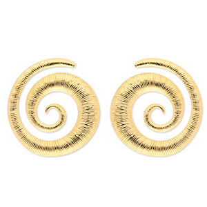 Pendientes Acero Inox espiral Dorado