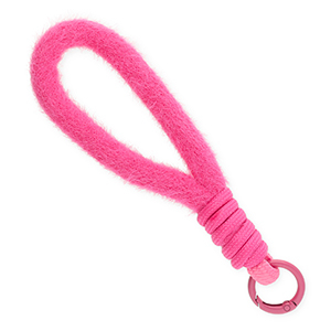 Cord&oacute;n para m&oacute;vil trendy peluche Rosa oscuro