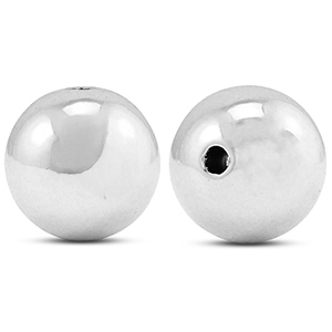 Abalorios met&aacute;licos redondos 18mm Plateado met&aacute;lico