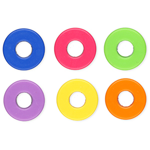 Abalorios alfabeto acr&iacute;lico letra O Multicolor