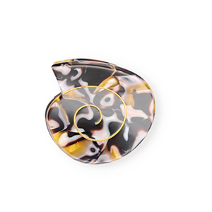 Accesorios pinza para el pelo concha Mix marr&oacute;n