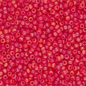 Rocalla Miyuki 11/0 Matted Transparent Red AB 11-0140FR