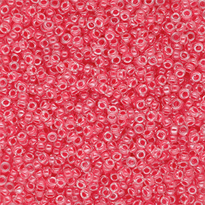 Rocalla Miyuki 15/0 Coral Lined Crystal 15-0204