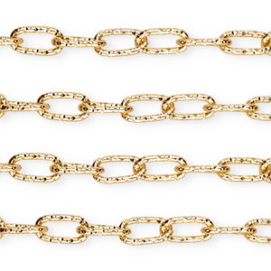 Fornituras aluminio cadena jasseron anclaje Dorado