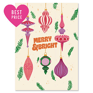 BY31&reg; Tarjetas para joyer&iacute;a "Merry & Bright" Blancuzco-rosa-p&uacute;rpura-verde oscuro