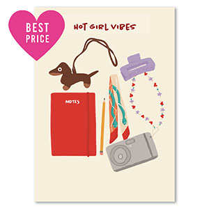 BY31&reg; Tarjetas para joyer&iacute;a "Hot girl vibes" Blancuzco-rojo-lila-marr&oacute;n
