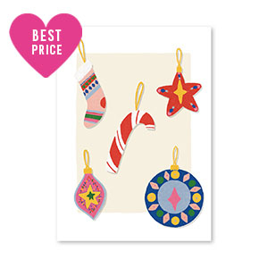 Tarjetas para joyer&iacute;a adornos navide&ntilde;os Blanco-rojo-azul