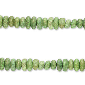 Abalorios de cer&aacute;mica en forma de guijarro Verde bosque