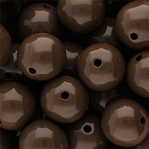 DQ Abalorios acr&iacute;licos 20 mm brillante Cappuccino brown 19-1220 TCX