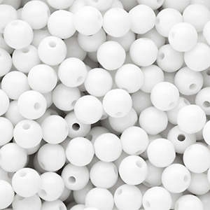 DQ Abalorios acr&iacute;licos 10 mm brillante Snow white 11-0602 TCX