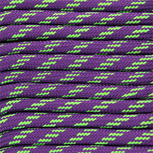 Paracord trendy 6.5mm P&uacute;rpura-verde ne&oacute;n