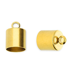 Fornituras acero inox termminal &Oslash;6mm con anilla Dorado