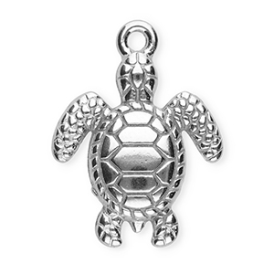 Colgantes Acero Inox tortuga Plateado