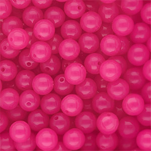 DQ&reg; Abalorios acr&iacute;licos 10 mm brillante Rosa magenta