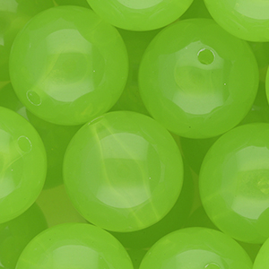 DQ&reg; Abalorios acr&iacute;licos 20 mm brillante Verde claro