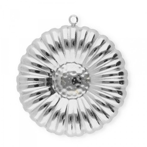 Colgantes Acero Inox flor Plateado