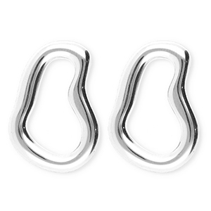 BY31&reg; Pendientes Acero Inox irregular Plateado