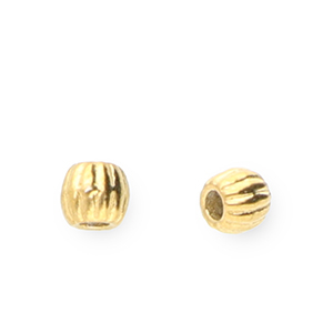 Abalorios acero inox 3mm Dorado