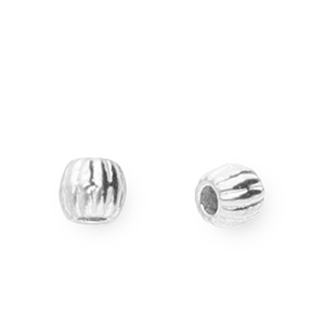 Abalorios acero inox 3mm Plateado